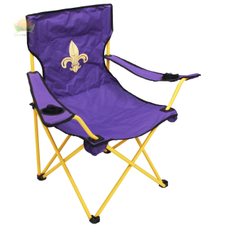 Purple Fleur de Lis Lawn Chair