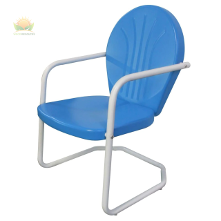 Retro Metal Chair Azure