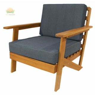 Rustic Sofa Armchair with Cushions