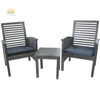 Sequoia 3-Piece Conversation Set in Grey Wash