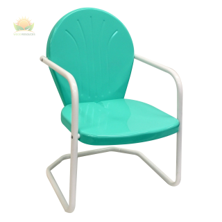 Teal Retro Metal Chair