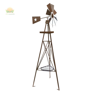 Windmill with Hanging Plant Hook and Planter Basket - For Pickup ONLY (Excluding Wholesale Orders)